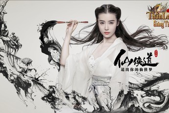 “Nữ thần 9x” Trương Tân Uyển xinh như thiên thần trong cosplay Thần Long Giáng Thế