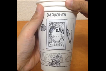 Lạ mắt với chiếc cốc với hình One-Punch Man chuyển động