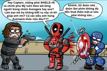 Truyện tranh hài - Sẽ ra sao nếu Deadpool có mặt trong phim Marvel