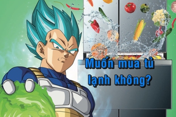 Bất ngờ xuất hiện tủ lạnh Vegeta... Xanh tại Nhật khiến fan khóc thét