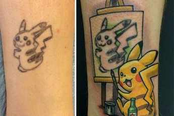 Sửa hình xăm Pikachu bị lỗi, ai cũng phải cười lăn khi thấy tác phẩm