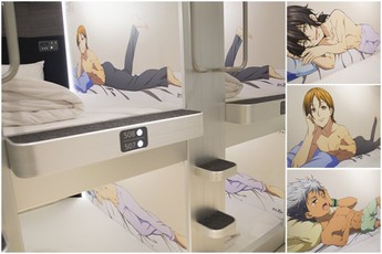 "Chuồng ngủ mini" tại Nhật câu khách nữ bằng cách vẽ hình hot boy manga lên tường