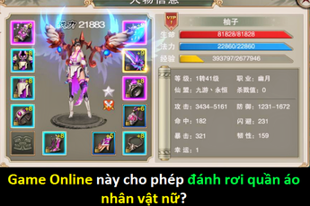 Nhiều người hóng Kiếm Tung Mobile chỉ vì muốn PK rơi quần nhân vật nữ