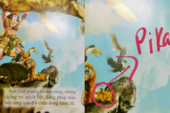Hài hước Pikachu xuất hiện trong truyện tranh Sơn Tinh - Thủy Tinh