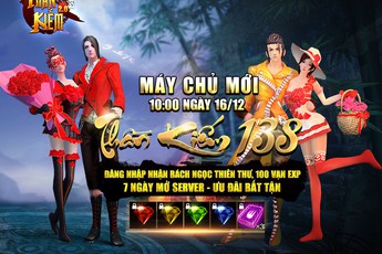 Khai mở máy chủ mới S138, Thần Kiếm 3D tặng 1000 Vipcode giá trị và ưu đãi cực "hot"
