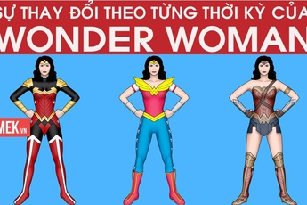 [Infographic] Trang phục của Wonder Woman bị "sexy hóa" như thế nào trong lịch sử