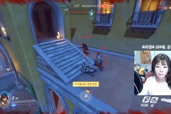 Nữ game thủ Hàn Quốc cực đáng yêu khi chơi Overwatch