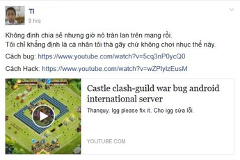 Cộng đồng Castle Clash Việt Nam sốt với video hướng dẫn lợi dụng bug, cẩn thận có thể bị khóa account