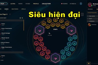 Cận Cảnh Ngọc Bổ Trợ kiểu mới ở Client Liên Minh Huyền Thoại Alpha
