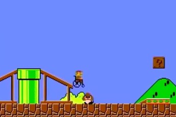 Cười rụng rốn với game Mario phiên bản... xe lăn