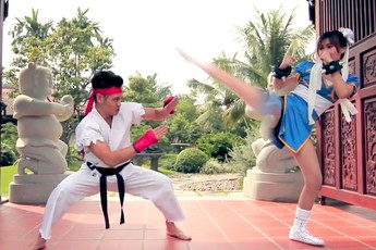 Chết cười game Street Fighter phiên bản... cưa gái