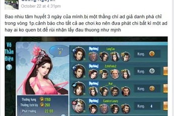 Đắng lòng game thủ bị "admin giả" lừa mất sạch công sức cày kéo game trong 1 phút