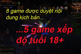 8 game online mới được phê duyệt nội dung tại Việt Nam, có tới 5 game xếp loại 18+