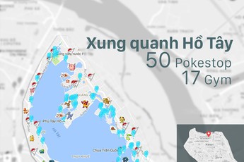 Những địa điểm tập trung nhiều Pokemon nhất tại Việt Nam