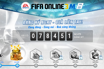 Garena Việt Nam bất ngờ hào phóng, vung quà tặng nhân ngày FIFA Online 3 Mobile Open Beta