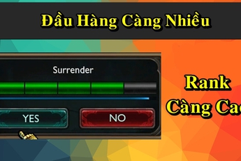 Số liệu thống kê của Riot cho thấy: Càng Đầu Hàng nhiều, Rank của bạn càng cao