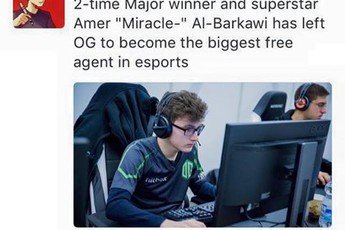 Chuyển nhượng hậu The International 6: Siêu nhân 9k MMR Miracle trở thành “trẻ vô gia cư”