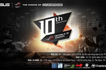 Asus rục rịch kỷ niệm 10 năm ngày ra mắt thương hiệu Republic of Gamers