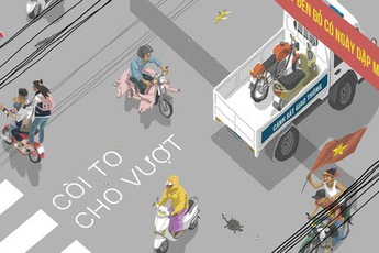 Còi To Cho Vượt - Tựa game tái hiện giao thông Việt Nam cực hài hước với "ninja đi xe ga"