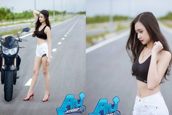 Chiêm ngưỡng bộ ảnh nữ game thủ Việt chân dài "đốt mắt" bên xế hộp
