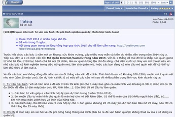 Giật mình trước topic ai làm net tại Việt Nam cũng phải đọc, dài tới gần 2000 trang