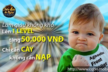 Lên một level tặng 50.000 VNĐ, gMO Chiến Quốc Bá Nghiệp đang là mảnh đất màu mỡ cho dân cày