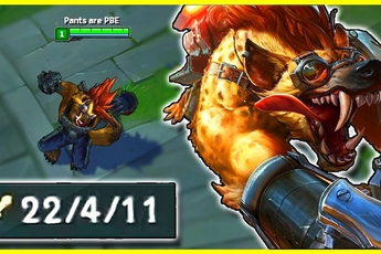 Cách chơi Warwick mới - Quái Thú Sổng Chuồng: Độc Cô Cầu Bại, Giết 22 mạng trong một trận