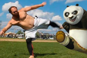 Giật mình trước anh chàng 'Kungfu Panda' ngoài đời thực