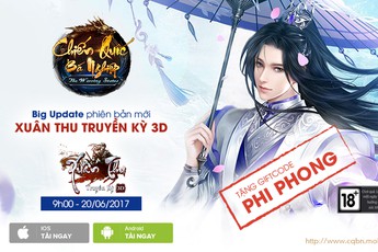 Tặng 1000 Giftcode Chiến Quốc Bá Nghiệp mừng Big Update