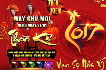 Khai mở server đặc biệt đón chào 2017, Thần Kiếm 3D tặng 1000 phần quà “khủng”