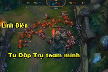 LMHT xuất hiện Bug ngớ ngẩn nhất trong lịch sử: Lính bị điên đập trụ nhà mình trước, đánh trụ đối phương sau