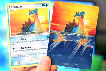 Ngỡ ngàng với bộ sưu tập tranh tuyệt đẹp được vẽ từ chính những lá bài Pokemon