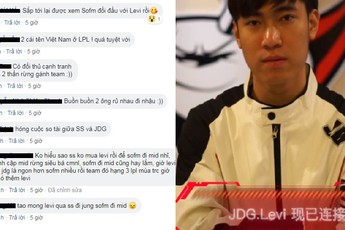 Fan hâm mộ SofM hân hoan chào mừng Levi đến với LPL, nhưng cũng không khỏi chạnh lòng khi nhìn lại Snake Esports thời điểm hiện tại