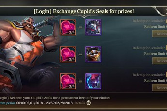 Liên Quân Mobile: Game thủ bắt đầu được lựa chọn free 1 tướng từ sự kiện Lễ Tình Nhân