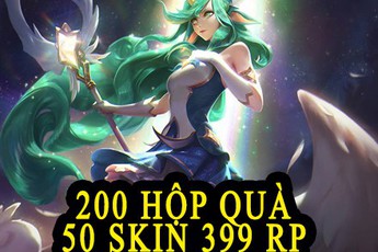 Cơ hội quay thưởng 200 Hộp quà bí ẩn, 50 skin 399 RP tự chọn LMHT