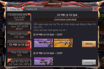 CFL: Đăng nhập là có quà!