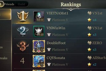 Liên Quân Mobile: Game thủ Việt thống trị bảng xếp hạng server Châu Á