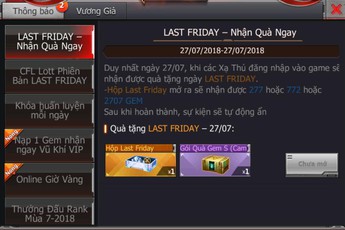 CFL: Last Friday quà ngập tràn