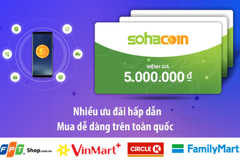 SohaGame chính thức phát hành thẻ SohaCoin trên cả nước, giao dịch chưa bao giờ dễ hơn thế