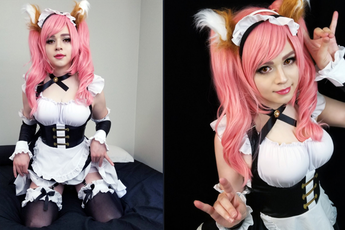 Lại lác mắt với cosplay "nàng hầu gái" của C9.Sneaky, vòng 1 khủng khiến fan nữ phải ghen tị