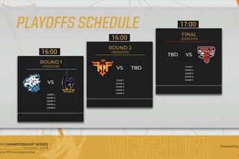Lịch thi đấu vòng playoffs VCS mùa Hè 2018, ai sẽ lên ngôi vô địch và đến với CKTG 2018?