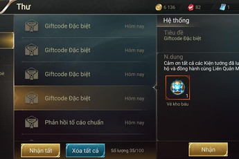 Liên Quân Mobile: Garena tặng cả server Giftcode, tăng cơ hội trúng Đá Quý