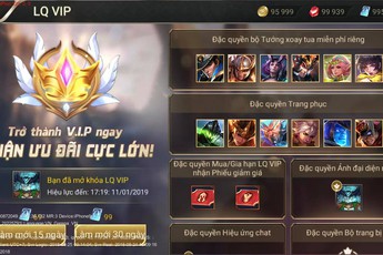 Liên Quân Mobile: Giá thuê VIP quá rẻ mạt, "dân thường" cũng thành VIP