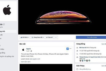 Lập fanpage từ năm 2013, đến bây giờ Apple mới đăng được một bài viết trên Facebook