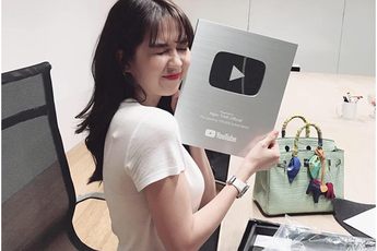 Một năm tập làm youtuber, Ngọc Trinh đã nhận được nút bạc