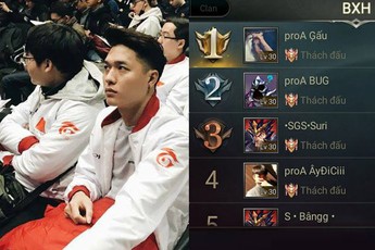 Liên Quân Mobile: PA Gấu đang đạt Top 1 rank Thách Đấu máy chủ Việt Nam