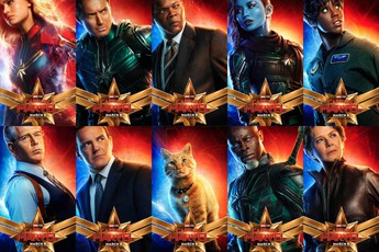Captain Marvel tung loạt poster cực chất, đến "con sen" mèo Goose cũng có ảnh riêng