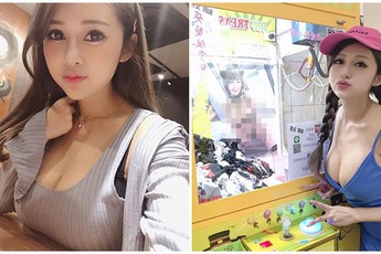 Dùng bộ ngực cỡ F gắp thú bông, hot girl mạng khiến dân tình phải nhức mắt