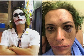 Cosplay Joker đi dự sự kiện, nam game thủ bị bảo vệ đấm gần chết