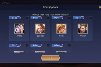 Liên Quân Mobile: Garena tặng khuyến mãi 7 tướng, gồm cả tướng giá 18888 vàng